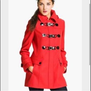 Bright red Toggle Coat from Nordstrom